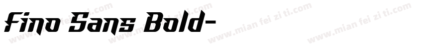 Fino Sans Bold字体转换